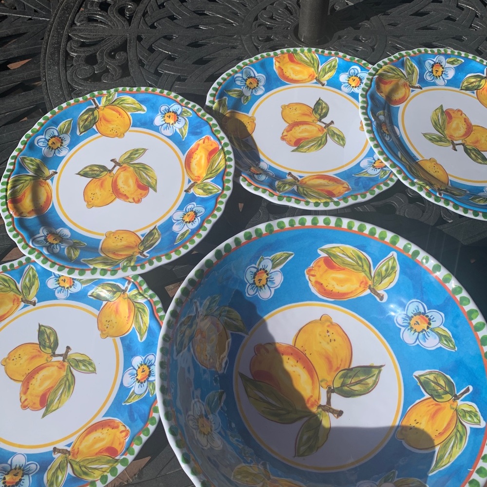 Melamine set-lemon design